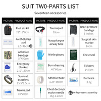 Kit de survie en plein air, camping, randonnée, chasse, équipement d'aventure, équipement d'urgence, sac tactique portable Molle avec outils et couverture thermique