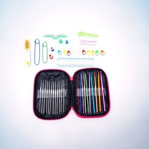 Kit de ganchillo de aluminio por el fabricante de <span class=keywords><strong>agujas</strong></span> de gancho 22 ganchos de metal en estuche de <span class=keywords><strong>cuero</strong></span> colorido <span class=keywords><strong>para</strong></span> bordado DIY manualidades costura - Product Image 2