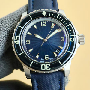 Nuevo Reloj Mecánico de Lujo para Hombre con Bisel de Zafiro Unidireccional, Luminoso e Impermeable, con Esfera Azul Sunburst - Product Image 1