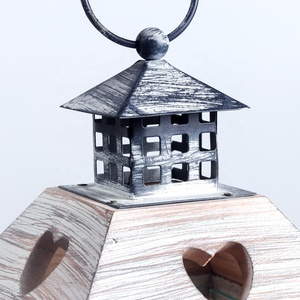 De <span class=keywords><strong>madera</strong></span> blanca linterna con parte superior de Metal para la vela decoración Hogar y Jardín de boda decoración de la linterna de <span class=keywords><strong>madera</strong></span> patio vela linterna - Product Image 4