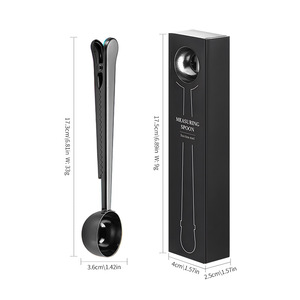 Cuchara medidora de café de 10g, cuchara para leche en polvo, cuchara para café en grano de acero inoxidable con Clip para bolsa - Product Image 5
