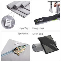 Serviette de gym en microfibre pour entraînement sportif et fitness avec bande élastique au design personnalisé