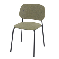Nouvelle chaise de bureau OEM moderne rectangulaire en feutre tissé, écologique, recyclable, empilable, sans accoudoirs, durable, confortable, avec structure en fer pour