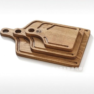 Tabla de cortar de madera maciza rectangular multifuncional para preparar y servir alimentos - Product Image 2