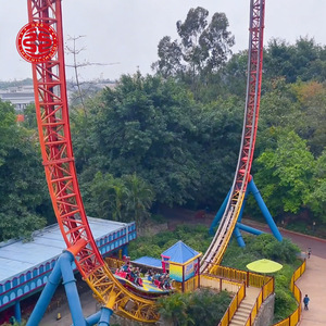 Produits de parc d'attractions Thrill, manèges UFO volants en forme de U, toboggan à double piste, jeux de plein air pour adultes dans un parc d'attractions - Product Image 4