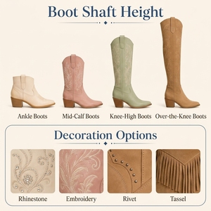 HWXH Custom Cowboy <strong>Boot</strong> Tassel <strong>Boot</strong> Handmade Cowgirl <strong>Boot</strong> Woman Designer Shoe Fringe Pull On <strong>Boot</strong> Formal Leather Dress Shoe - Product Image 4