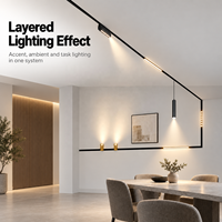 Module LED Magnétique Intelligent à Intensité Variable RGB en Alliage d'Aluminium, CRI 90 Élevé, 23mm, Modules Spot Linéaires, Contrôle par Application, pour Villa et Appartement