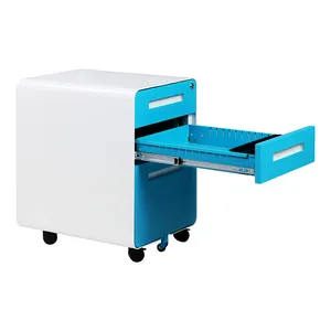 Hota gddt — 3 tiroirs de stockage en métal, socle Mobile pour toutes les station de travail, armoire de remplissage personnalisée moderne 0.7mm