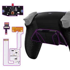 ชุดรีแมพ RISE4 V3 สีดำแบบยาง พร้อมแผงวงจร PCB ฝาหลัง สาย FPC ปุ่มหลัง 4 ปุ่ม และแป้นปุ่มเสริมสำหรับคอนโทรลเลอร์ PS5 - Product Image 1