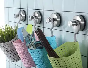 Hanging Heavy Duty Shower Suction Cup Hooks Powerful Vacuum Stainless Wall Hooks For Bathroom Vacuum Suction Cup Hook