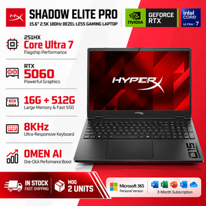Vente en gros pour ordinateur portable de jeu HP Victus 15 Pro, processeur Core Ultra 7 251HX, RTX 5060, 8 Go, 16 Go DDR5, SSD 512 Go, écran 15,3 pouces 2,5K 180 Hz, WiFi 6E - Product Image 2