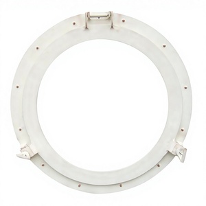 Decorative <b>Round</b> Porthole <b>Mirror</b> White Powder Coated Decorated Bathroom <b>Mirror</b> Custom Logo Print <b>Wall</b> Items Metal <b>Mirror</b> Decor - Product Image 1