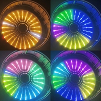Projecteur à tête mobile 180W RGBL Zoom Wash Beam avec lentille Fresnel 375000cd, faisceau étroit, Art-Net SACN, équipement de scène
