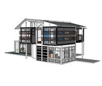 Nouveau type beau préfabriqué maison en acier léger prix bas en acier léger villa