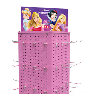 Étagère d'affichage à panneaux perforés robuste sur mesure à 4 côtés Support rotatif métallique pour les étagères de supermarchés de vente au détail - Product Image 5