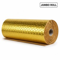 [Jaune Classique] Rouleau insonorisant à motif hexagonal large - Tapis anti-vibration en butyl de qualité supérieure - Couverture sans couture pour sol et fourgonnette