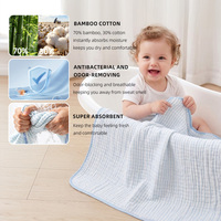 Serviette de bain pour bébé en coton mousseline de bambou, 6 couches, carrée, 43x43 pouces, douce, absorbante, pour nouveau-né de 0 à 12 mois, serviette de bain pour tout-petit