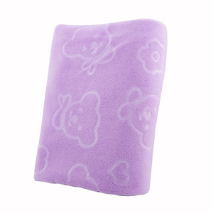 Toalla de baño de microfibra, rectangular, suave, gruesa y absorbente, para uso doméstico, para niños y adultos, morado, azul, naranja, blanco, verde, rosa, Beige - Product Image 2