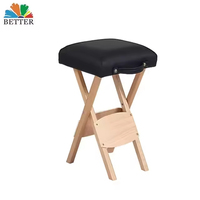Tabourets de salon de beauté et de spa en cuir PU de forme ronde, réglables en hauteur, pour massage et shampoing, chaises de barbier pas chères