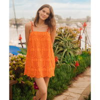 ENYA-Robe courte d'été pour femme, encolure carrée, broderie à la machine en coton, oeillet d'ananas, vêtements de plage sexy, nouvel arrivage
