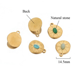 <span class=keywords><strong>Fournisseur</strong></span> en gros de breloques en <span class=keywords><strong>acier</strong></span> <span class=keywords><strong>inoxydable</strong></span> avec pendentifs en pierre naturelle Accessoires de fabrication de colliers et de bijoux à bricoler soi-même - Product Image 5