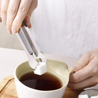 6 pinces à sucre en acier inoxydable, finition miroir polie, pinces à sucre dentelées, pinces à thé pour café, thé de l'après-midi, vaisselle de table