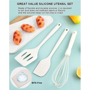 Wholesale Food Grade BPA-Free Silicone Baking Cooking Utensils <b>Set</b> Heat Resistant Nonstick Kitchen Cookware Spatulas Gadgets - Product Image 2