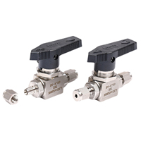 Vanne à boisseau sphérique à double ferrule en acier inoxydable 316L, 3000 PSI, pour instruments de compression à trois voies