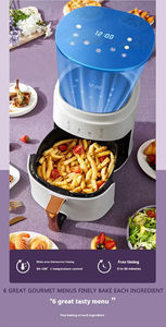 Entrega Rápida Freidora Eléctrica Inteligente de 8L 1400W 2022 con Pantalla Táctil Rosa Personalizada, Freidora de Aire Caliente sin Aceite - Product Image 4