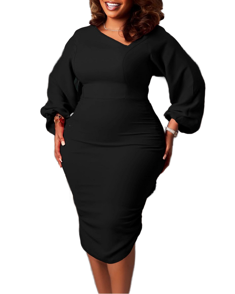 D3216 Fashion Elegant Women's Casual Dresses Long Sleeve Crew Neck Empire  Waist Zippers Office Dress| Alibaba.com