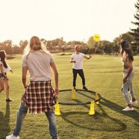 ZJFIT vente en gros LOGO personnalisé ensembles de jeu de balle à pointe Kit de 3 balles standard ensemble de jeu de plein air pliable pour banc