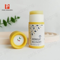 Emballage en tube de papier écologique personnalisé en gros pour baume à lèvres, déodorant, stick de crème solaire, conteneur cosmétique biodégradable à poussoir