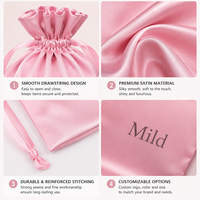 Pochette en satin de soie écologique 2026 avec logo imprimé et cordon de serrage – Sacs personnalisés pour cadeaux, cosmétiques, bijoux, électronique