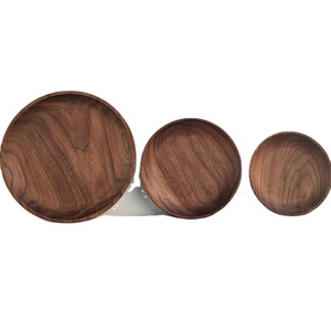 Wholesale Cheap Nature Solid <strong>Wood</strong> Food Fruit Serving Charge Platter Round Acacia Wooden <strong>Plate</strong> - Product Image 6
