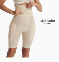Pantalon gainant taille haute pour femme avec coussinets en mousse fixes pour les fesses et les hanches, style boxer