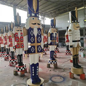 <span class=keywords><strong>Outdoor</strong></span> Fiberglas Nussknacker-König Skulptur für Weihnachtsveranstaltungen Wasserdicht Korrosionsbeständig Große Größe Innen/Außen - Product Image 2