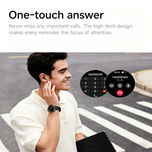 สมาร์ทวอทช์ Android Call Fitness AMOLED IP68 หน้าจอสัมผัส ชาร์จแม่เหล็ก นาฬิกาปลุก ปฏิทิน แฟชั่นกลางแจ้ง สายซิลิโคน - Product Image 5