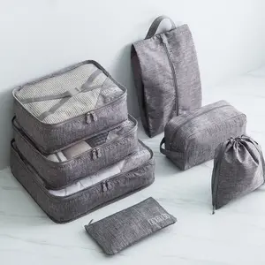 Bolsa organizadora de viaje 7 en 1, conjunto de bolsas de equipaje de viaje, 7 Uds.