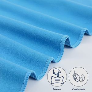 Toalla de microfibra tejida de secado rápido, personalizada, en varios tamaños, con bolsa cilíndrica de malla colorida, para deportes y viajes, al por mayor - Product Image 3