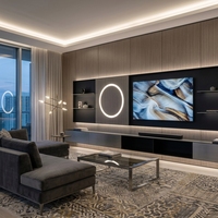 Panneau décoratif intérieur de luxe en placage de bois de bambou, fibre de bois, cristal de carbone, surface miroir haute brillance