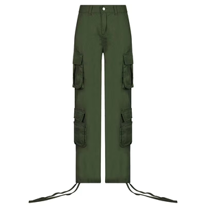 Y2K Pockets Cargo Pants for <strong>Women</strong> Straight Oversize Pants Harajuku Vintage 90S Aesthetic Low Waist <strong>Trousers</strong> Wide Leg <strong>Baggy</strong> Jeans - Product Image 4