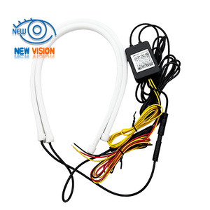 Tira <span class=keywords><strong>de</strong></span> LED Secuencial Delgada, Luz Flexible Impermeable Ámbar/Blanca para Señal <span class=keywords><strong>de</strong></span> Giro y Acento DRL <span class=keywords><strong>de</strong></span> Vehículos - Product Image 4