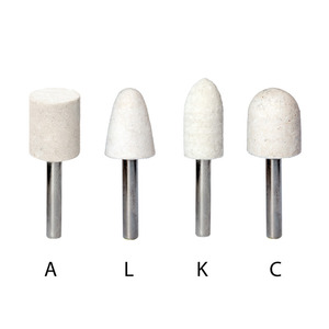 <b>Felt</b> Polishing <b>Pads</b> On Shank 20 Mm Diameter 25 Mm Thickness For Die Grinder Cylinder Shape 6 Mm Shank Pack Of 10 - Product Image 1