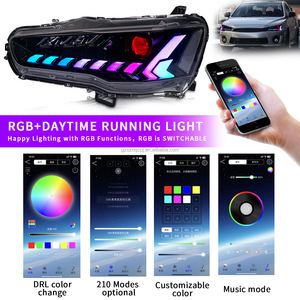 Fari RGB per mitMitsubishi <span class=keywords><strong>Lancer</strong></span> 2008-2018 faro a <span class=keywords><strong>LED</strong></span> modificato Kit carrozzeria di montaggio DRL luce di guida accessorio Auto - Product Image 4