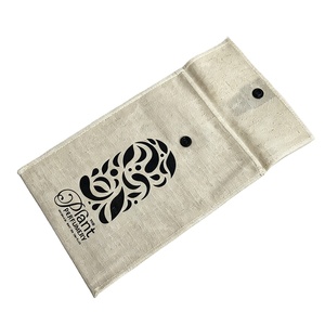 Factory Price Eco Cotton Linen Custom Design <b>Envelope</b> Button Jewelry Pouch with Compartment - Product Image 6
