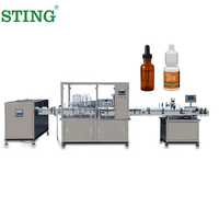 Máquina Automática Eléctrica para Llenado de Botellas de Vidrio con Gotero para Aceites Esenciales, con PLC y Alta Precisión