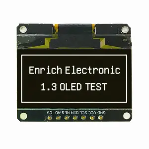 Shenzhen supplier 1.3 inch 128x64 OLED displays SH1106 Driver SPI I2C Interface White/Blue With PCB