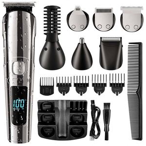 Tondeuse à barbe multifonction sans fil, rasoir électrique pour homme, lame remplaçable, rasoir en acier inoxydable pour homme - Product Image 2