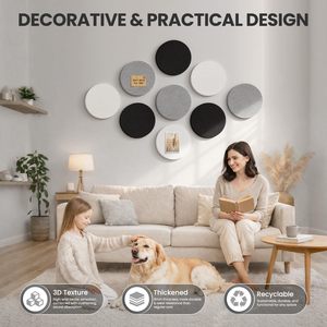 Les panneaux acoustiques circulaires en fibre de polyester nouvellement conçus sont utilisés dans les panneaux d'affichage et d'annonce intérieurs. - Product Image 2