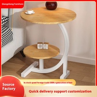 Table basse d'angle moderne personnalisable à double niveau, table d'appoint bon marché pour salon, chambre à coucher